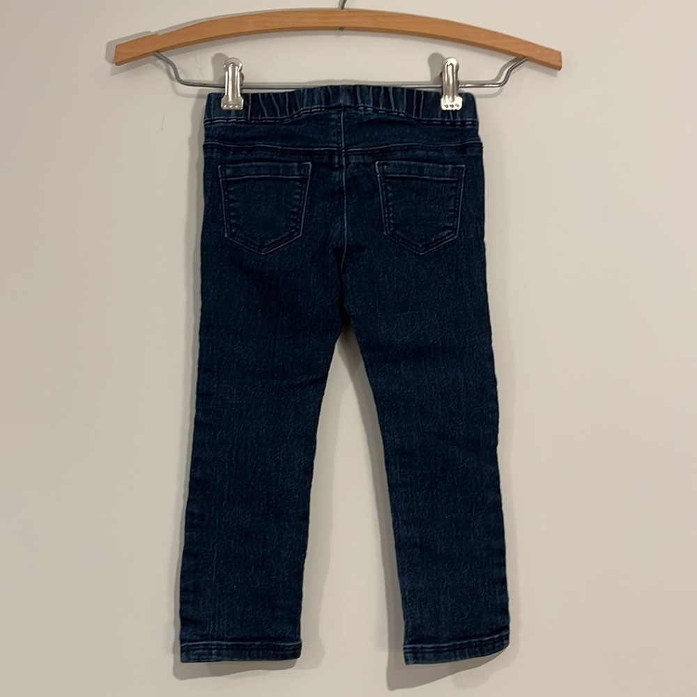 GYMBOREE Toddler 2T Skinny Slim Fit Jeans Pull On Dark Wash Pockets Unisex